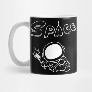 Sweet space astronaut makes selfie Mug